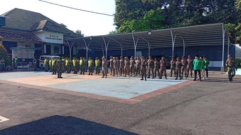 Apel Gabungan Kodim, Banser, dan Satpol PP Wujudkan Sinergi Kebangsaan