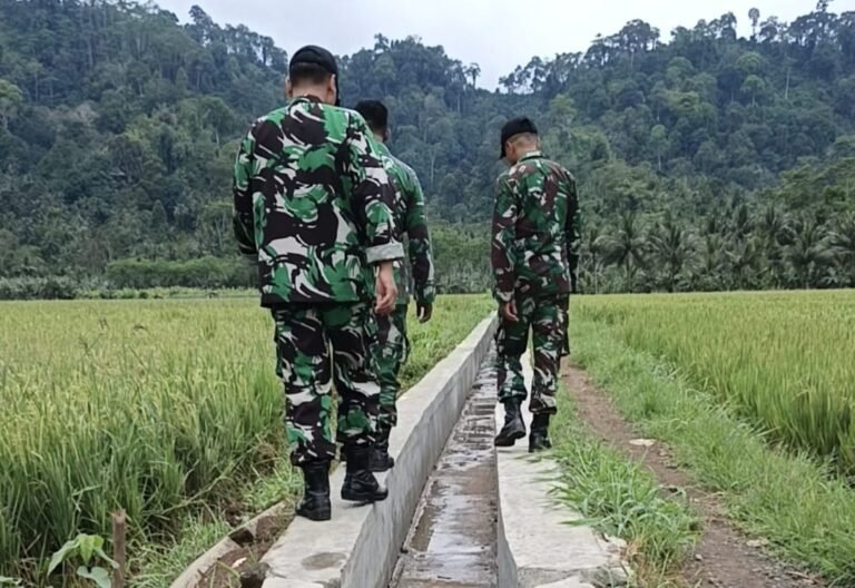 Haru di Lebakharjo, Pembangunan Irigasi TMMD 126 Resmi Selesai ‎