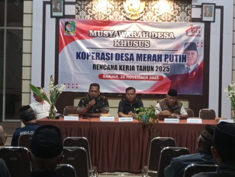 Bukan Rapat Biasa! Desa Banjar Gelar Musdes ‘Spesial’ Bahas Koperasi Merah Putih, Pejabat Sampai Tokoh Desa Hadir Penuh