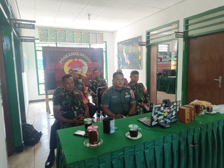 Fokus Dukungan Ekonomi Rakyat: Posramil Licin Hadiri Rapat Virtual Percepatan Koperasi Merah Putih Kodim 0825