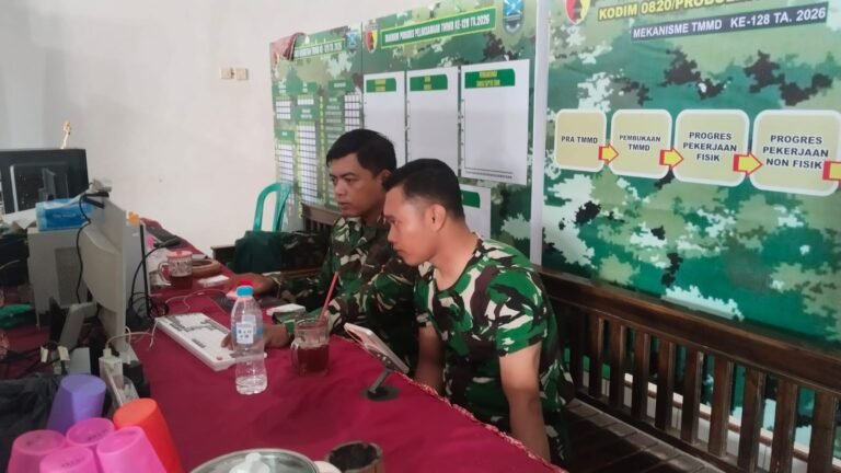 Progres TMMD Ke-128 di Desa Brabe Capai Tahap Signifikan, Kodim 0820 Probolinggo Sampaikan Laporan