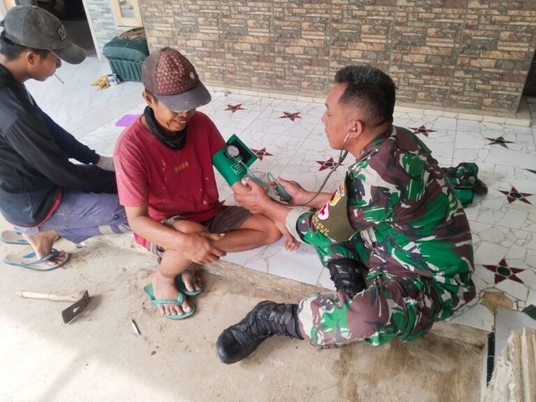 Satgas TMMD Ke-128 Gelar Komsos dan Pemeriksaan Kesehatan Gratis untuk Warga Dusun Klagin